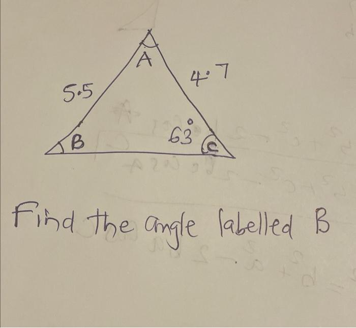 Solved Find The Angle Labelled B | Chegg.com