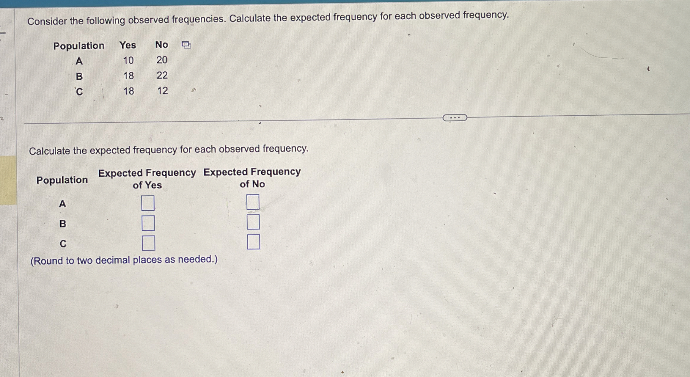 Solved Consider the following observed frequencies. | Chegg.com