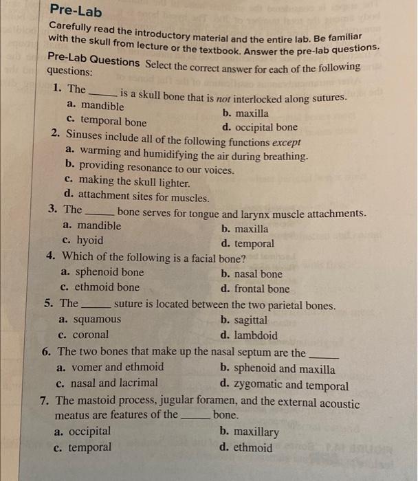 Solved Pre-Lab Carefully read the introductory material and | Chegg.com