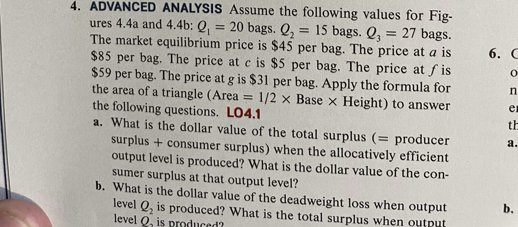 Solved ADVANCED ANALYSIS Assume The Following Values For | Chegg.com