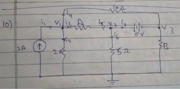 Find Resistance Of A And B Using Nodal Analysis Using | Chegg.com