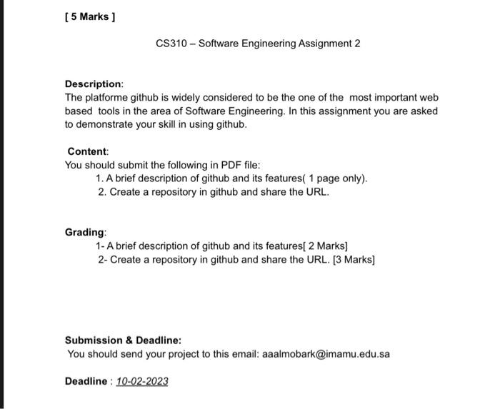 software engineering assignment 2