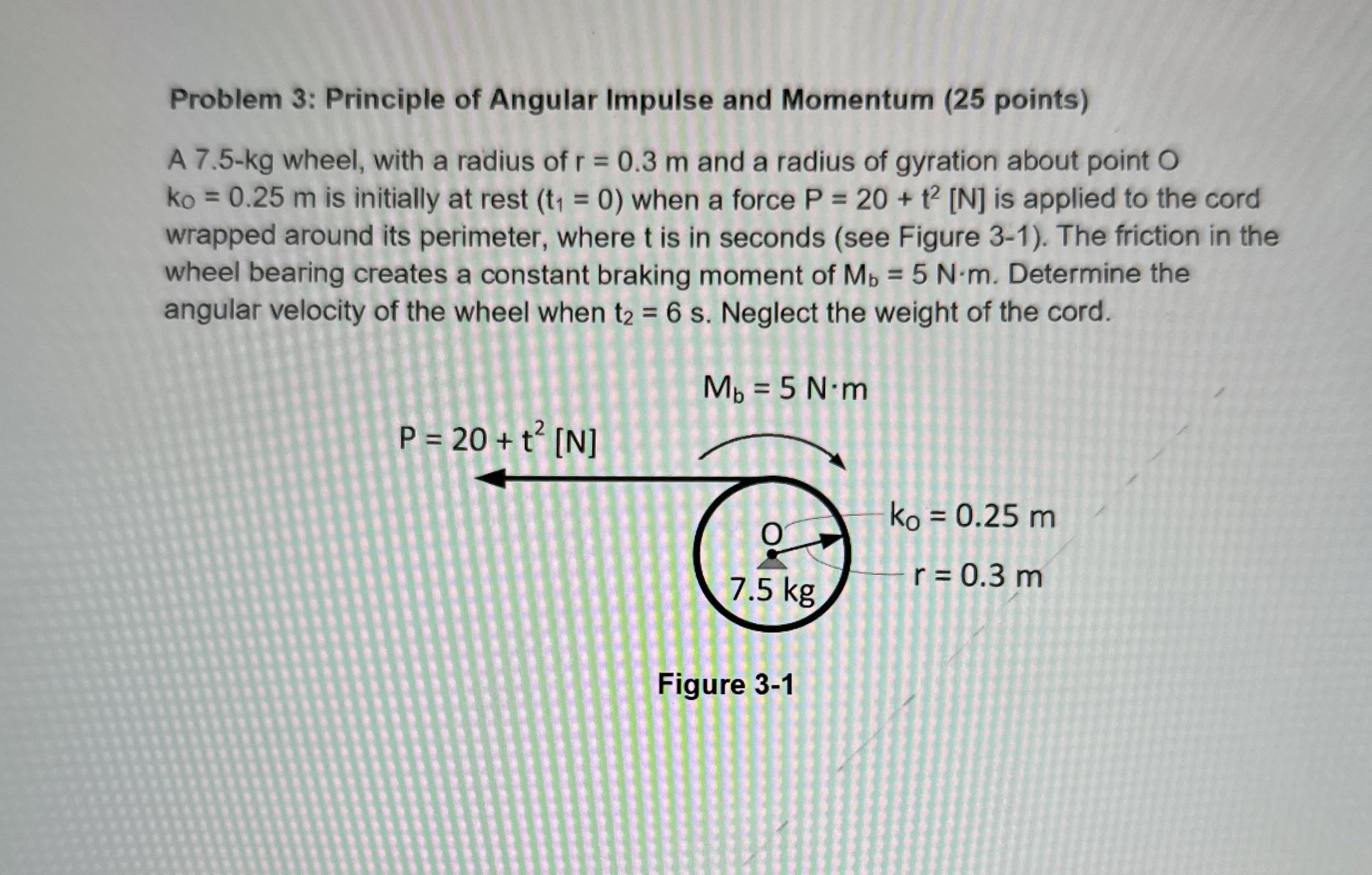Solved Problem 3: Principle of Angular Impulse and Momentum | Chegg.com