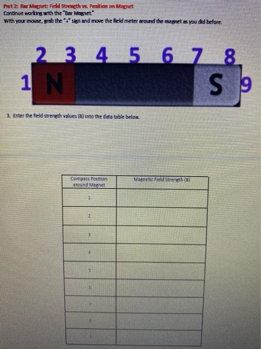 Part 1 Bar Field Strength vs. Distance Click