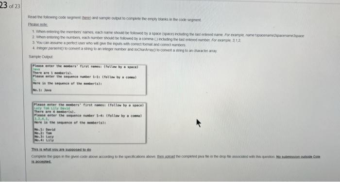Solved 3 Read the following code segment (here) and sample | Chegg.com