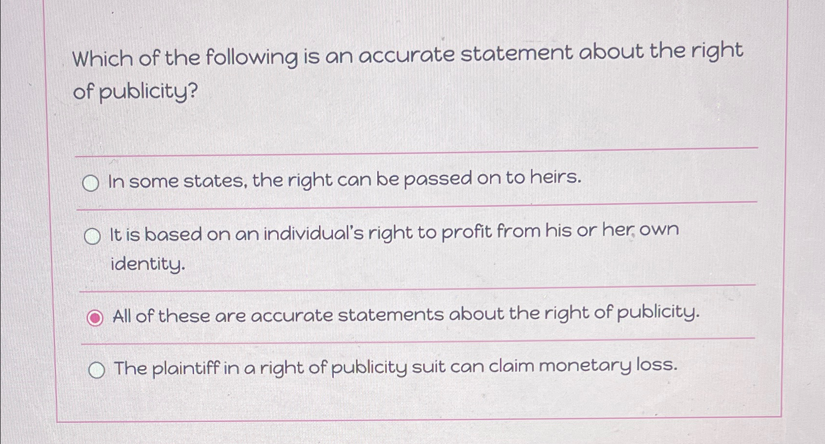 Solved Which of the following is an accurate statement about | Chegg.com