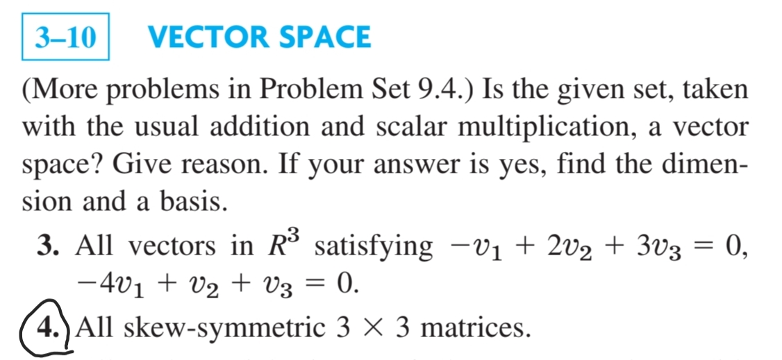 Vector Space Problem Solved VECTOR SPACE(More problems in Problem Set 9.4.) Is | Chegg.com