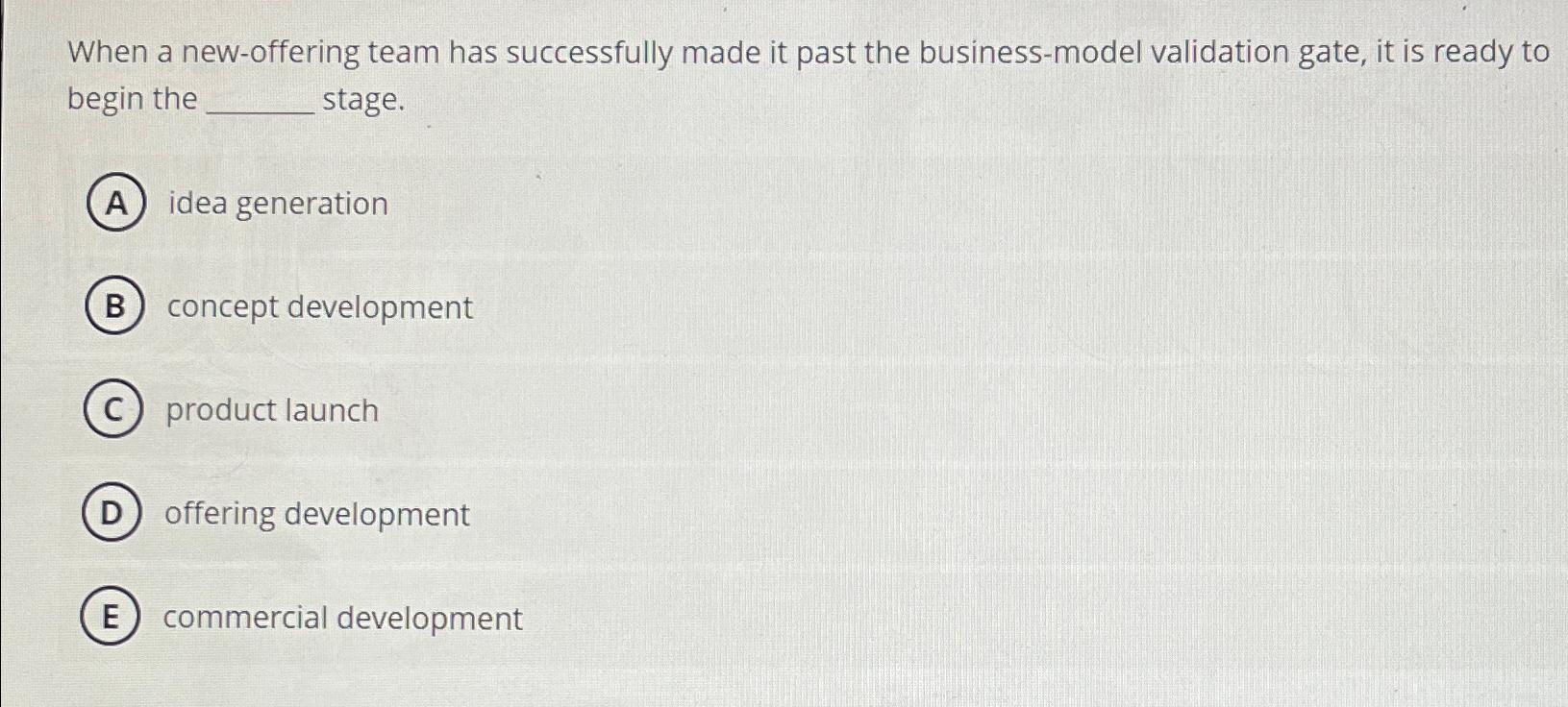 Solved When a new-offering team has successfully made it | Chegg.com