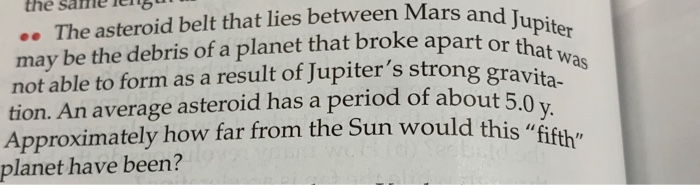 What lies in outlet between mars and jupiter