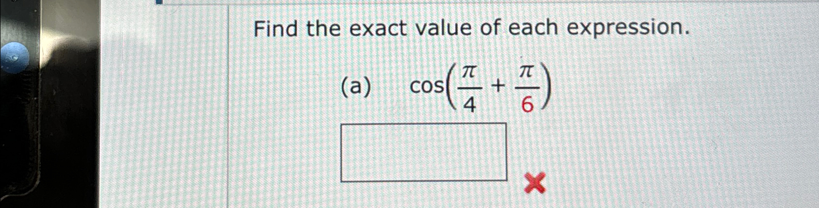 Solved Find the exact value of each | Chegg.com