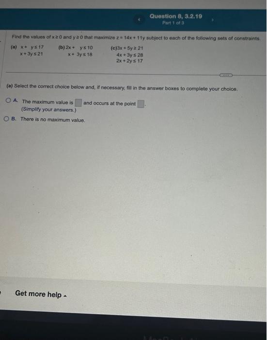 Solved Find the values of x≥0 and y≥0 that maximize | Chegg.com