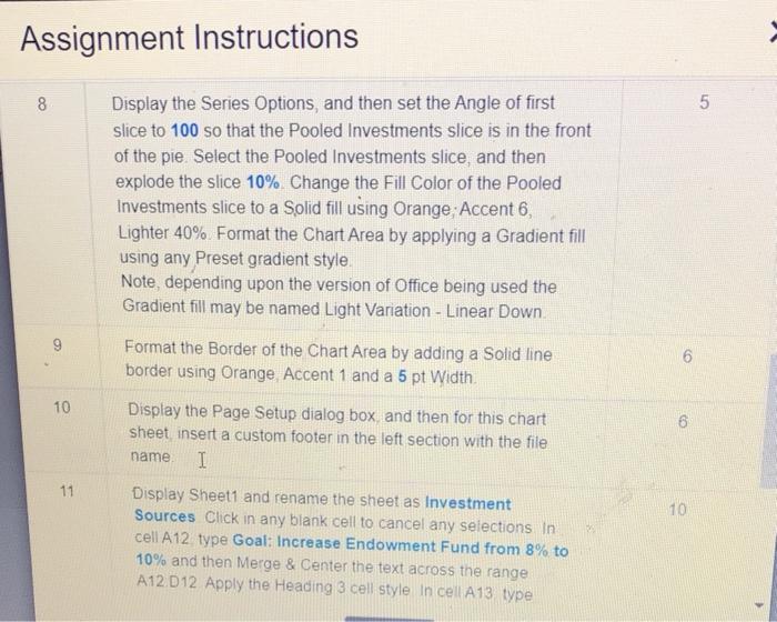 Assignment Instructions Use arrow keys to scroll the | Chegg.com
