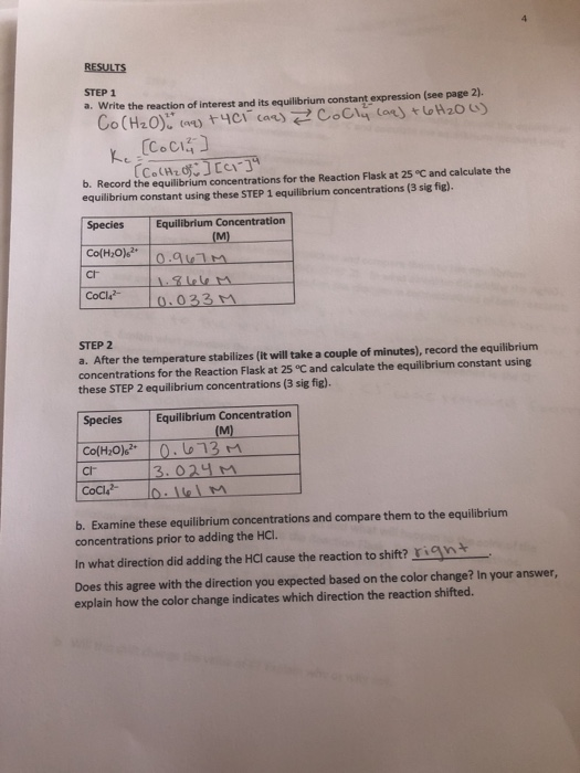 Solved could somebody help me calculate the equilibrium | Chegg.com