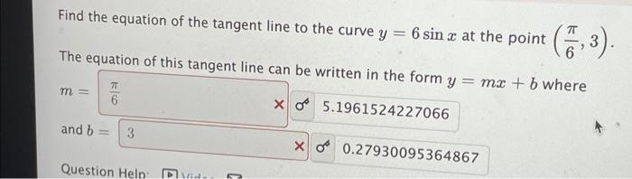 Solved how do you find b? I know how to get m just not b | Chegg.com