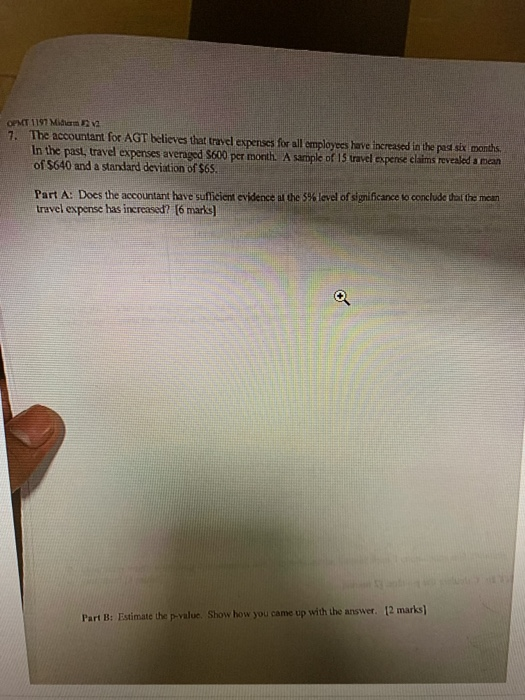 Solved Opmt 1197 Midiam 7 The Accountant For Agt Believe Opmt 1197 Midiam 7 The Accountant