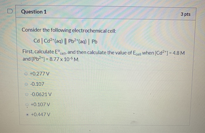 Solved Question 1 3 pts Consider the following | Chegg.com