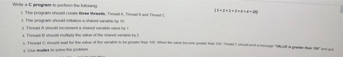 Solved Write a C program to perform the following | Chegg.com