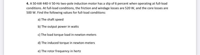 Slip Speed in an Induction Motor