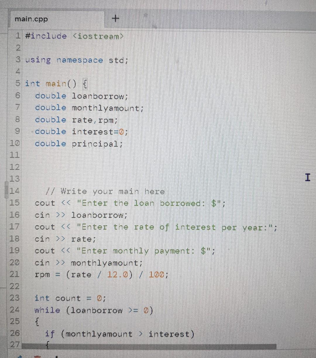 Solved need help with my code. I only get 2 out of 3 check | Chegg.com