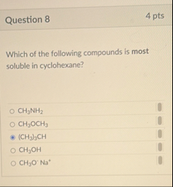 Solved Question 84 ﻿ptsWhich of the following compounds is | Chegg.com