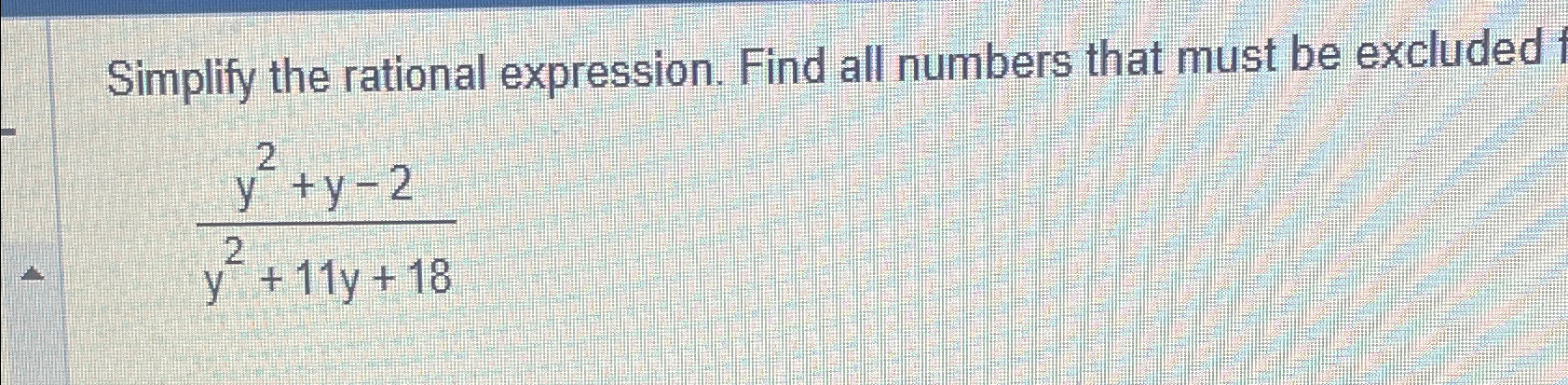 Solved Simplify the rational expression. Find all numbers | Chegg.com