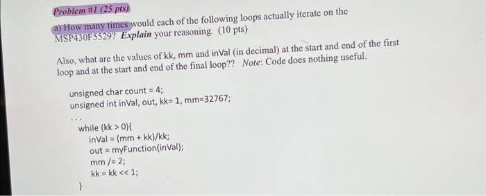 Solved Problem \#I. (25 prs) a) How many times would each of | Chegg.com