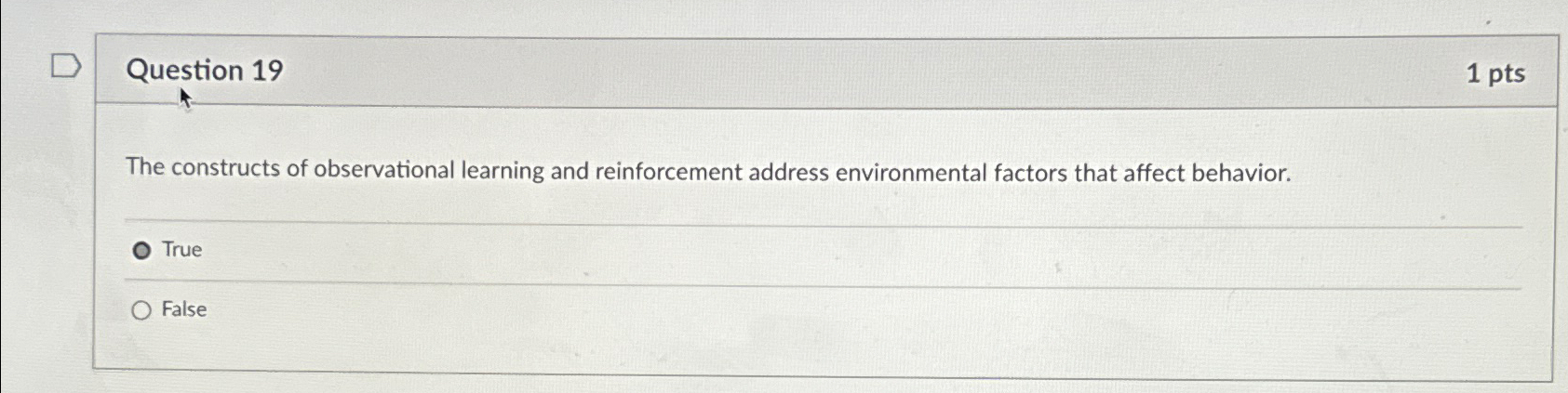 Solved Question 191ptsThe constructs of observational | Chegg.com