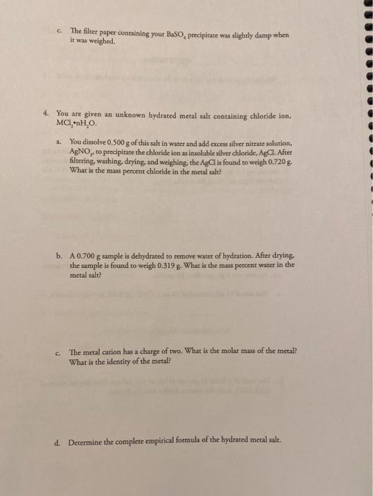 Solved QUESTIONS 1. Why do the crucible and lid need to be