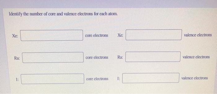 Xe Valence Electrons