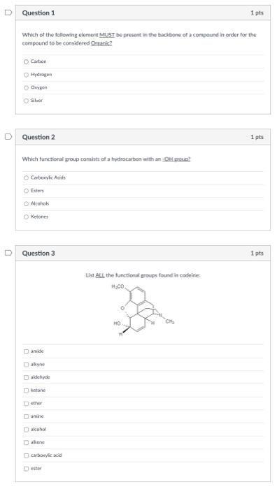 Solved Question 1 1 pts Which of the following element MUST | Chegg.com