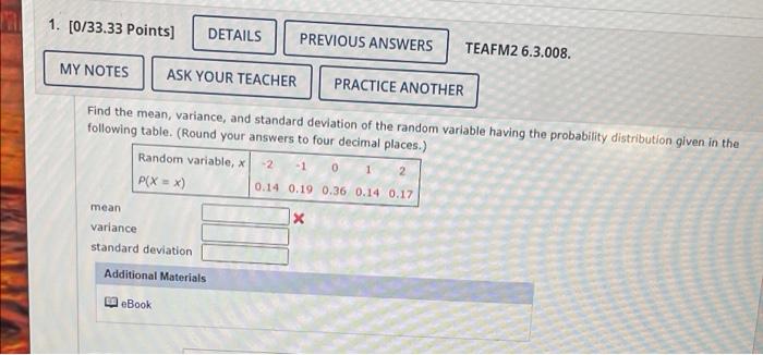 Solved 1. [0/33.33 Points] DETAILS PREVIOUS ANSWERS | Chegg.com