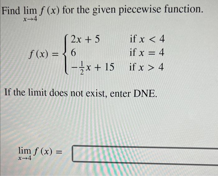 Solved x→6+limf(x)=x→6+lim(x3−cx)= Step 2 We have determined