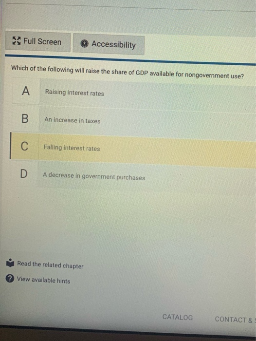 Solved Full Screen Accessibility GDP is a measure of A the | Chegg.com