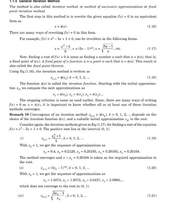 Solved The method is also called iteration method or method | Chegg.com