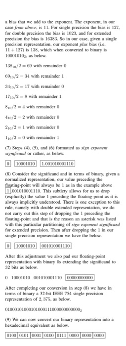 V. INTEGER AND FLOATING POINT ARITHMETIC 1) For | Chegg.com