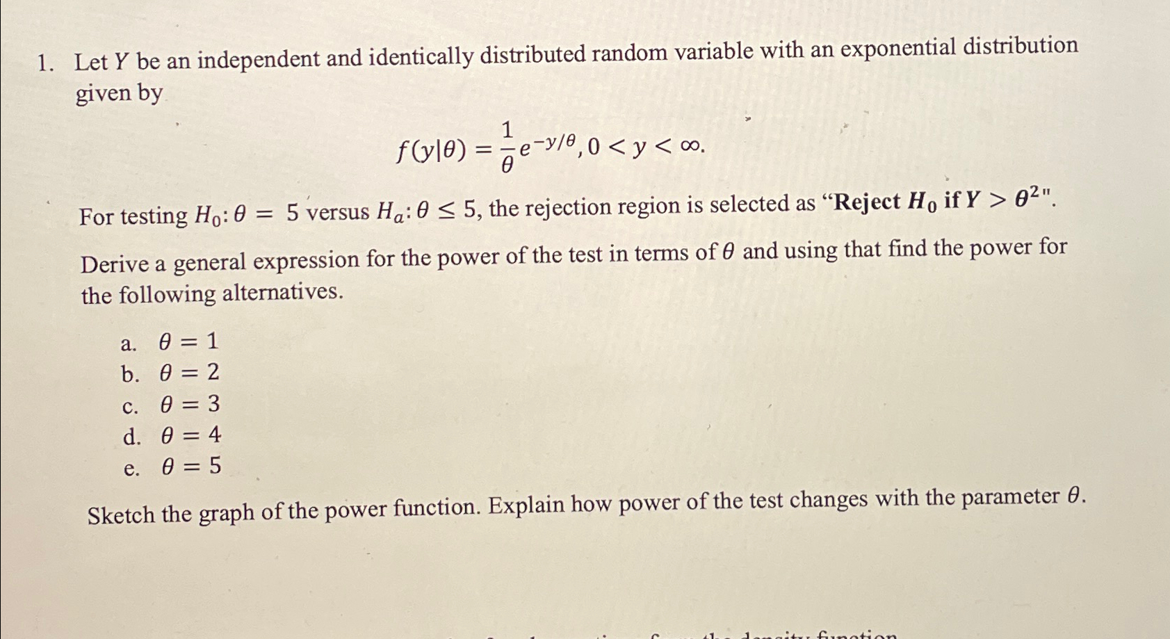 Solved Let Y ﻿be an independent and identically distributed | Chegg.com