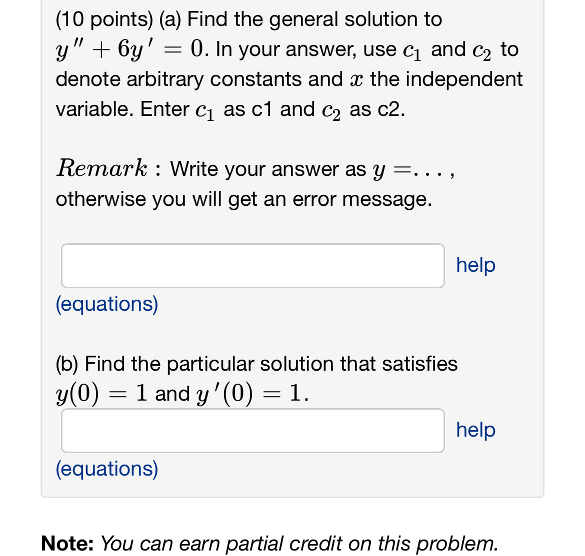 Solved (10 ﻿points) (a) ﻿Find the general solution to | Chegg.com