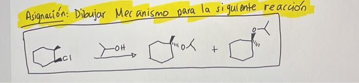 Asignación: Dibujar Mec anismo para la siguiente reacción