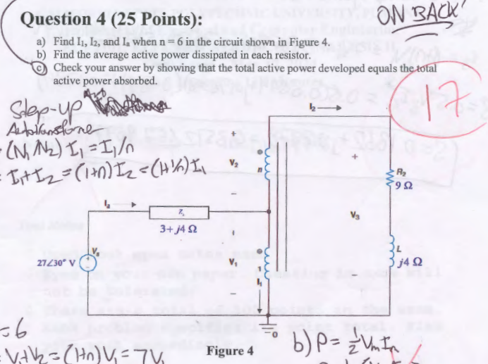 Solved Question 4 (25 ﻿Points):aI1,I2, ﻿and Ia ﻿when n=6 in | Chegg.com
