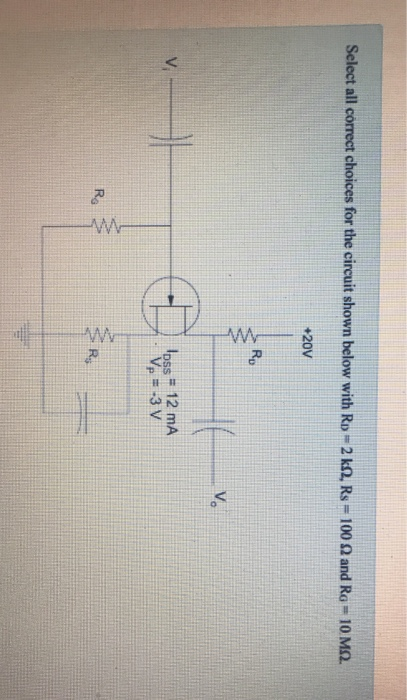 Solved Select all correct choices for the circuit shown | Chegg.com