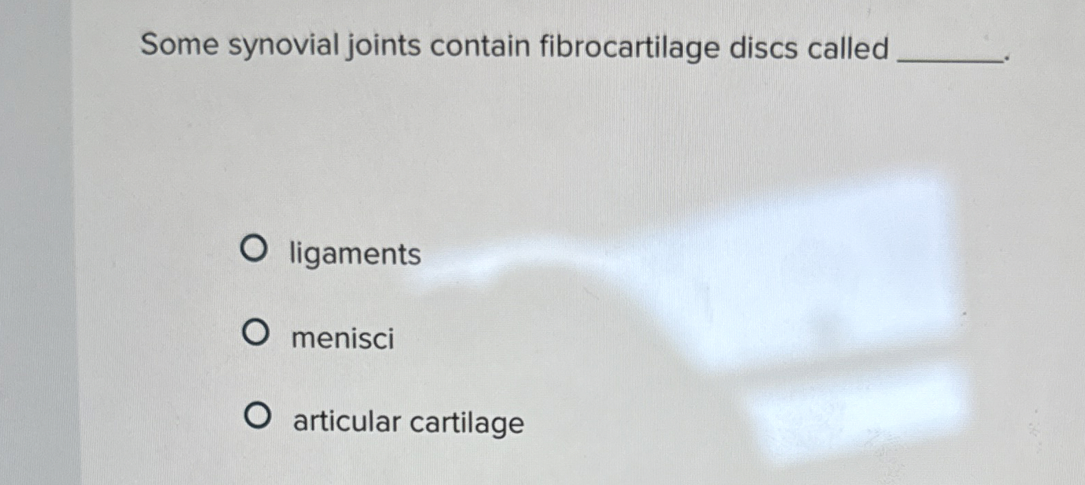 Solved Some synovial joints contain fibrocartilage discs