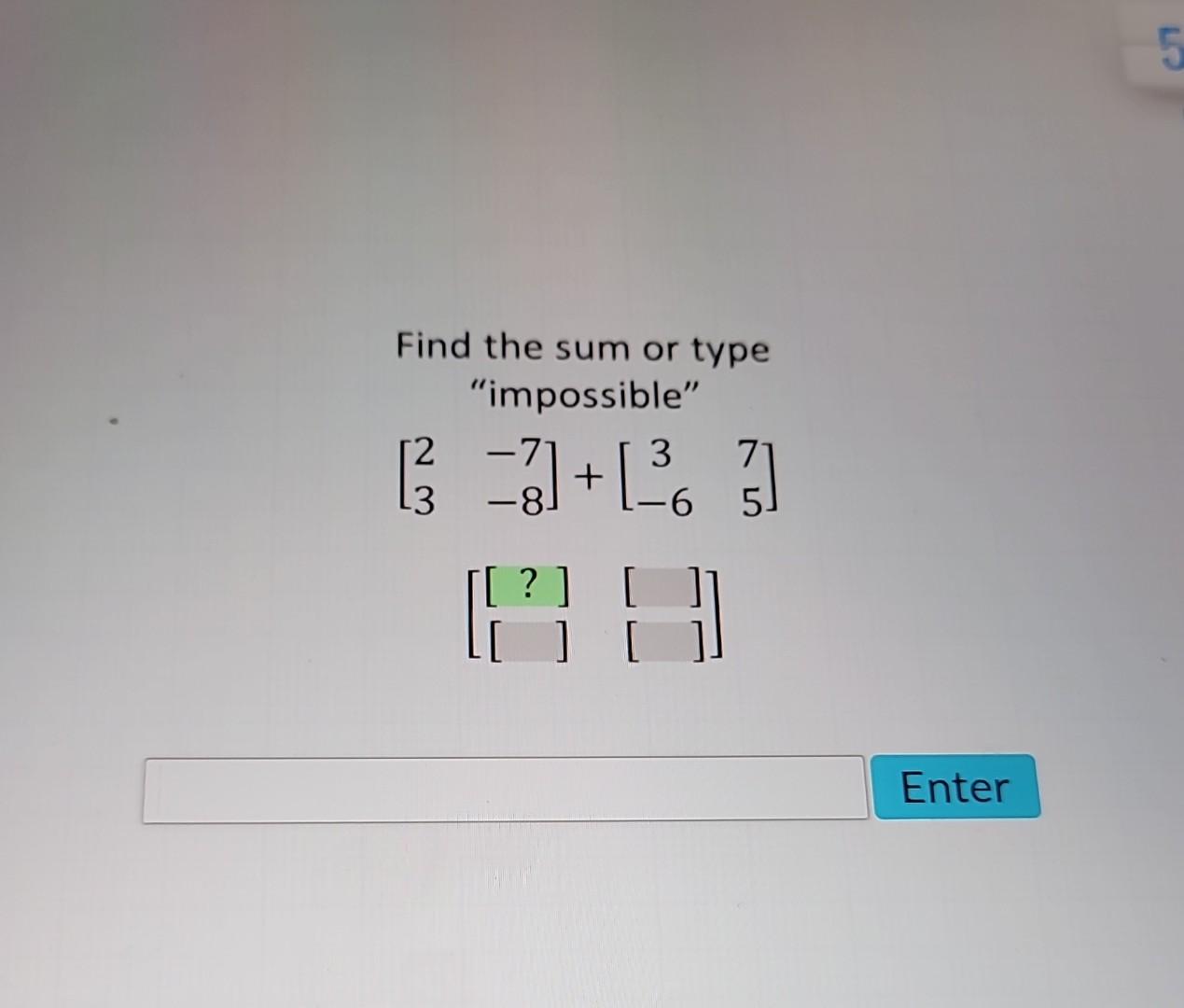 Solved Find the sum or type