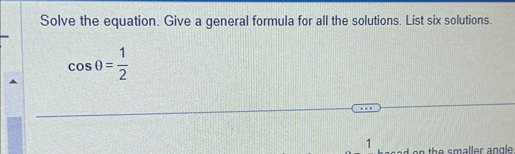 Solved Solve the equation. Give a general formula for all | Chegg.com