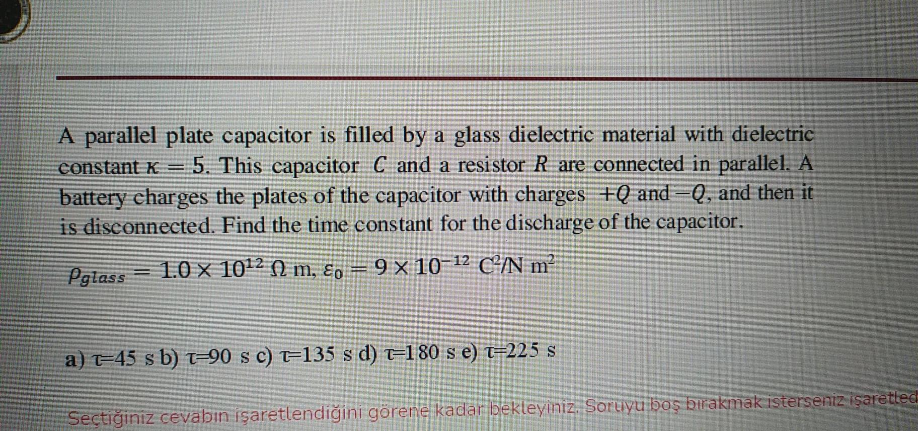 Solved A parallel plate capacitor is filled by a glass | Chegg.com