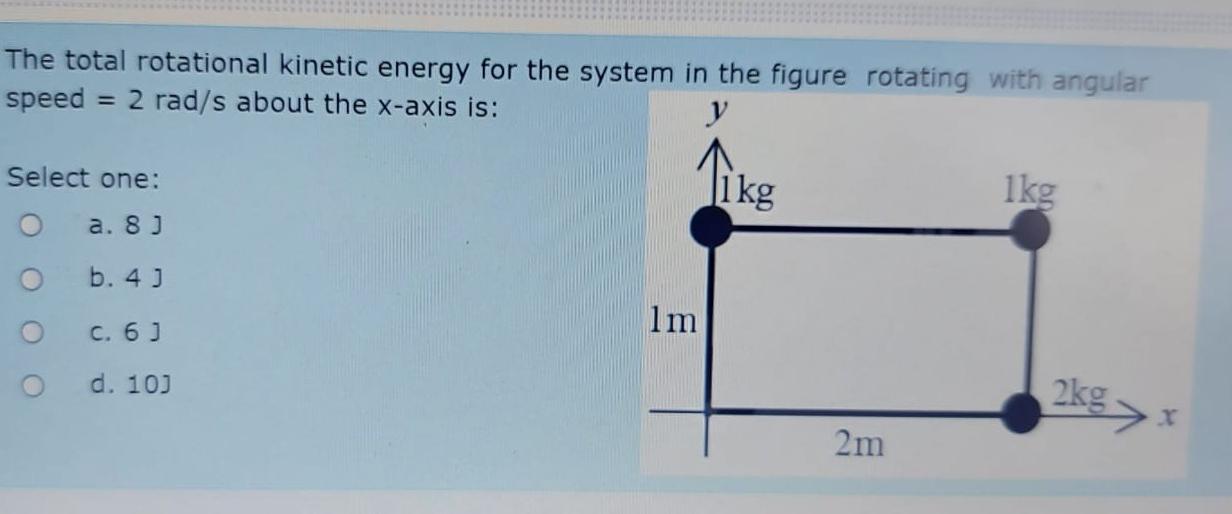 Solved The total rotational kinetic energy for the system in | Chegg.com
