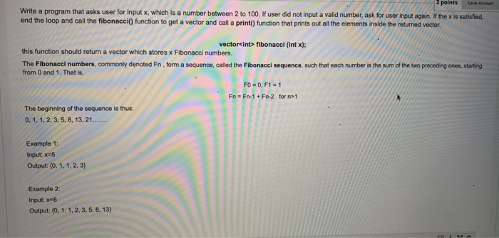 Solved Save Answer 2 points Write a program that asks user | Chegg.com