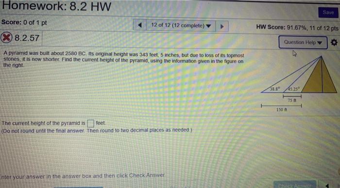 Solved Homework: 8.2 HW Save Score: 0 of 1 pt 12 of 12 (12 | Chegg.com