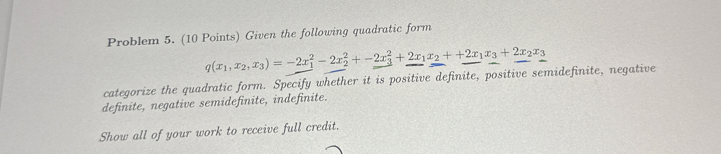 Solved Problem 5. (10 ﻿Points) ﻿Given the following | Chegg.com