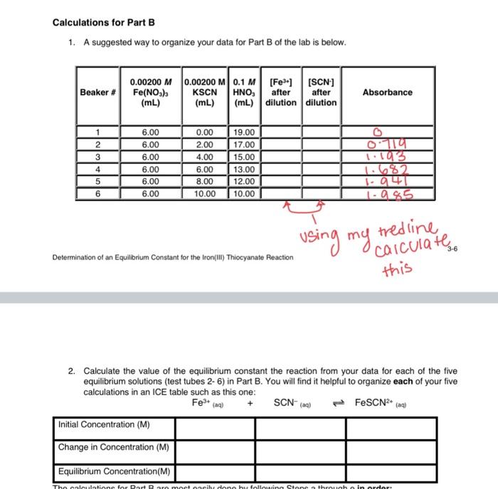 Solved Calculations for Part B 1. A suggested way to | Chegg.com
