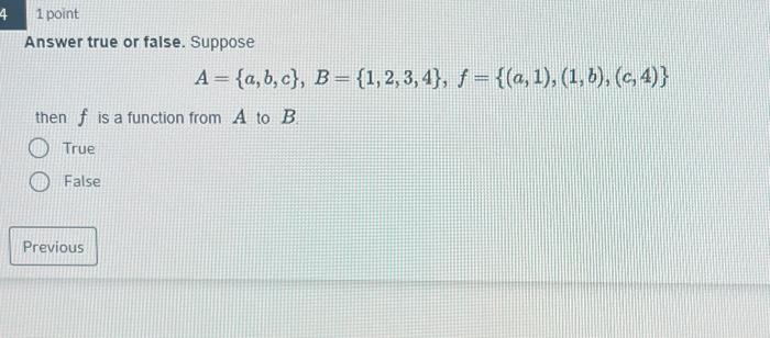 Solved Answer True Or False. Suppose | Chegg.com